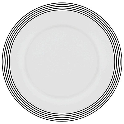 kate spade new york Concord Square Accent Plate, White/Black kate spade new york Concord Square Accent Plate, White/Black